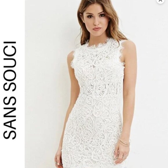 San Souci Dresses & Skirts - Sans Souci White Mini Dress Elegant and Stylish